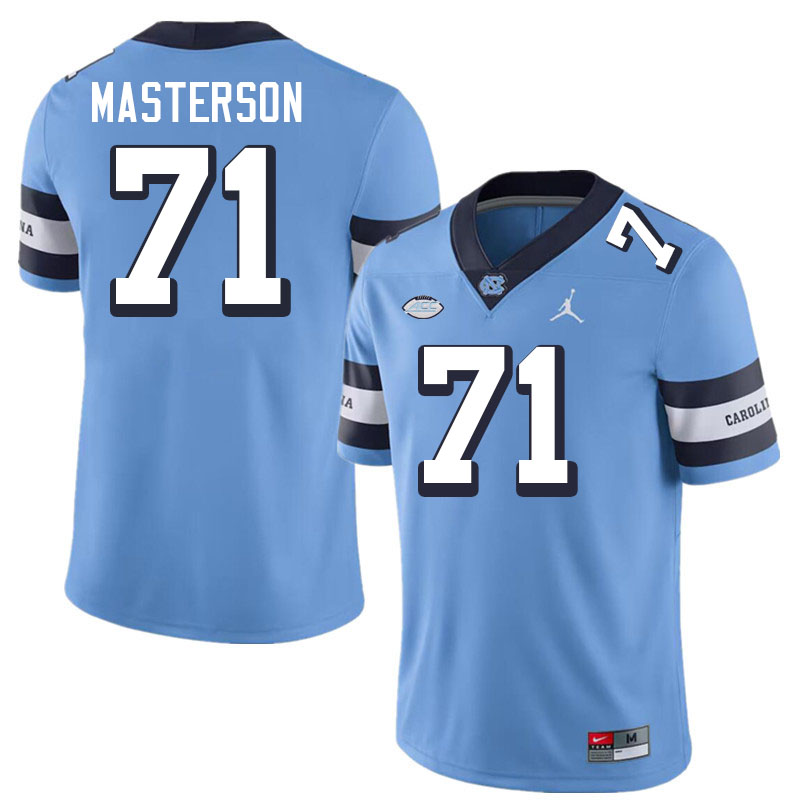 Men #71 Luke Masterson North Carolina Tar Heels College Football Jerseys Stitched-Throwback